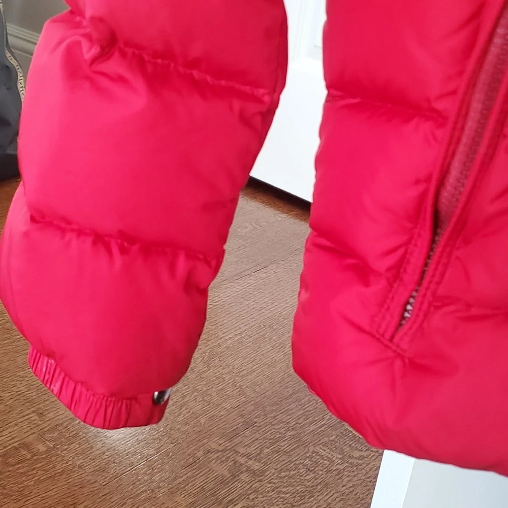 Moncler jacket size 10 with feathers hat around the hat - Picture 2 of 15